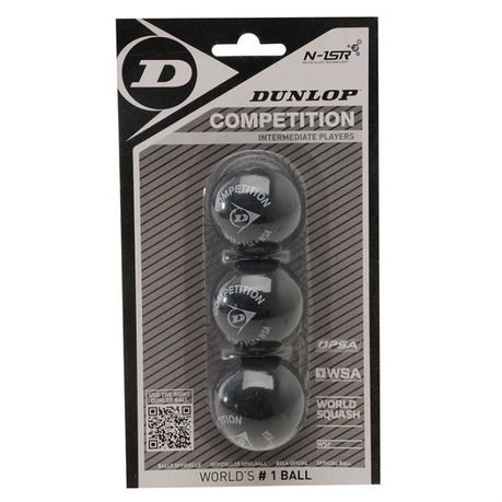 Dunlop Comp 3BL Pack Squash Balls