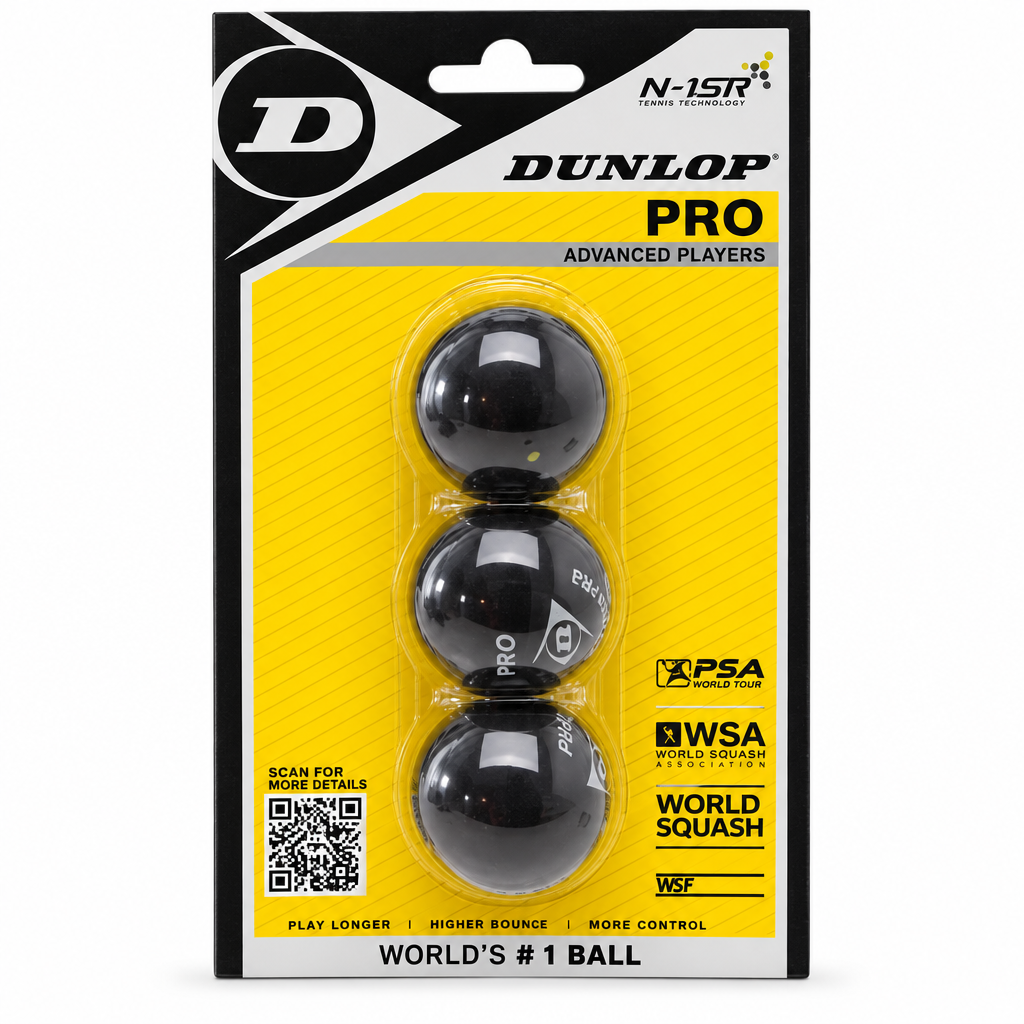 Dunlop REV Pro 3BL Pack Squash Balls